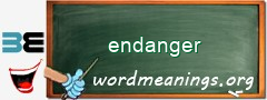 WordMeaning blackboard for endanger